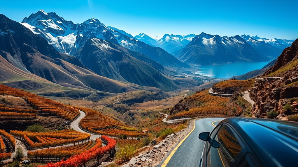 scenic andes mountain stops
