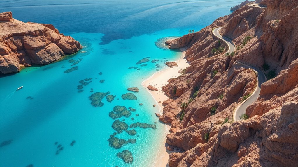 scenic beaches and hidden bays