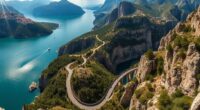 scenic coastal mountain drive