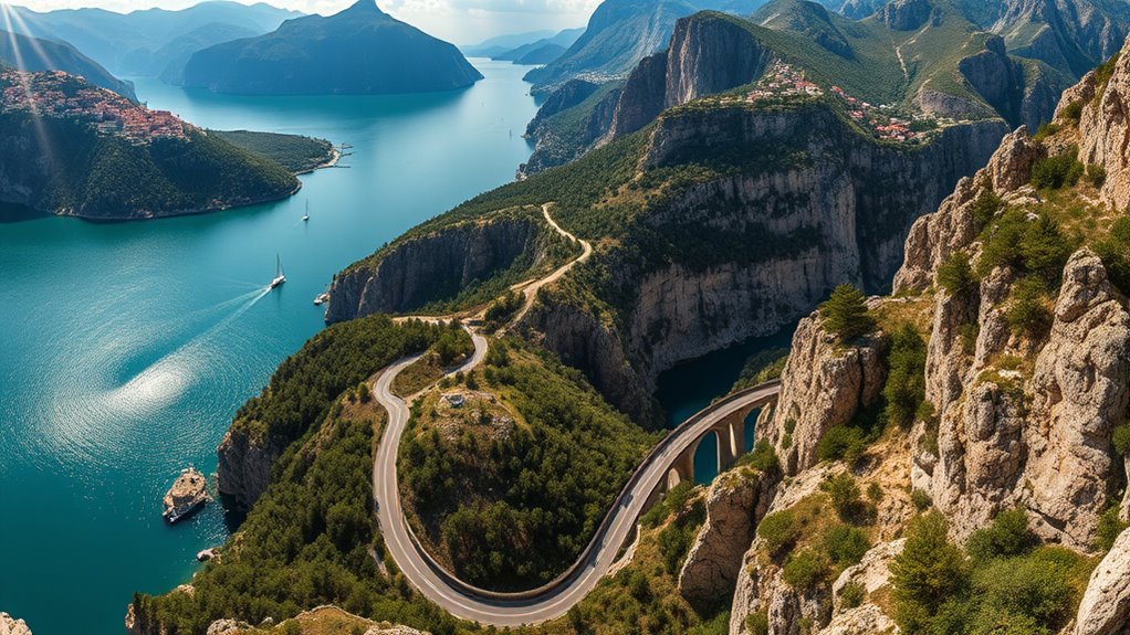 scenic coastal mountain drive