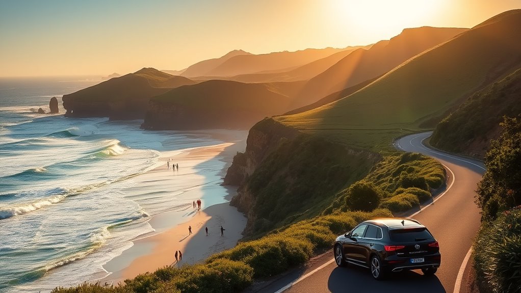 scenic coastal road trip