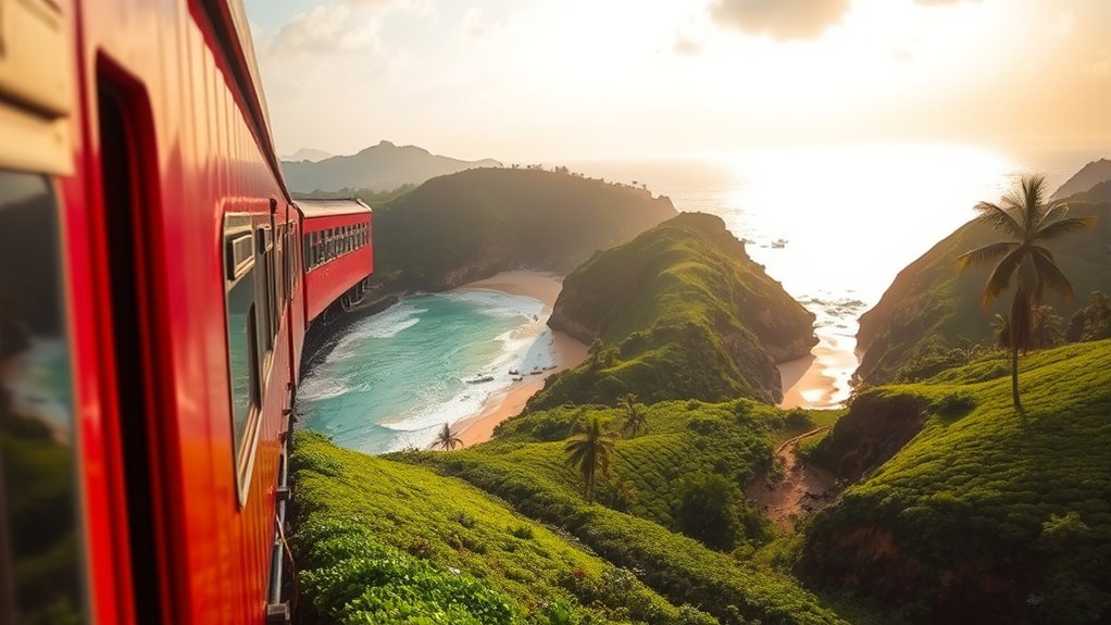 scenic coastal train journey