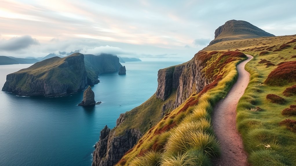 scenic island coastal hiking