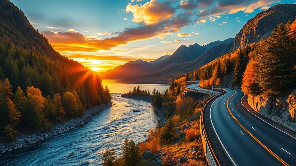 scenic lakeside river routes