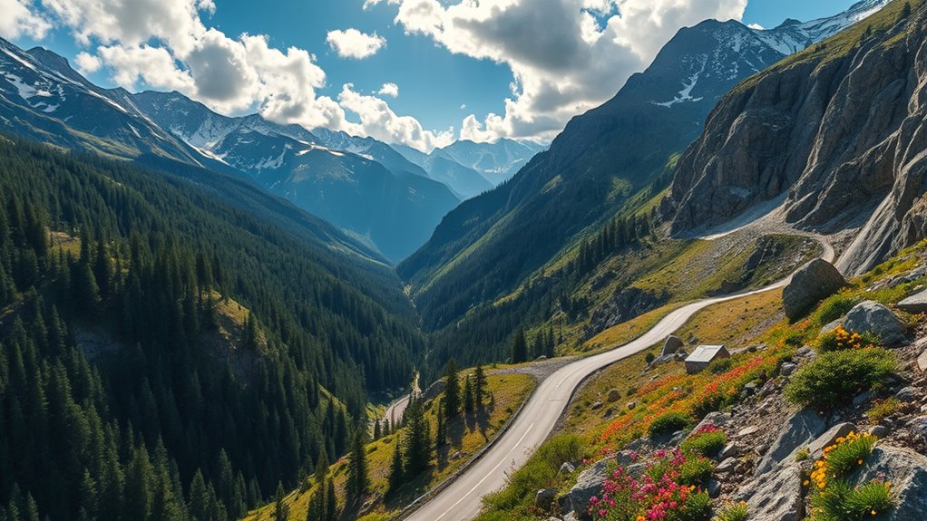 scenic mountain pass vistas
