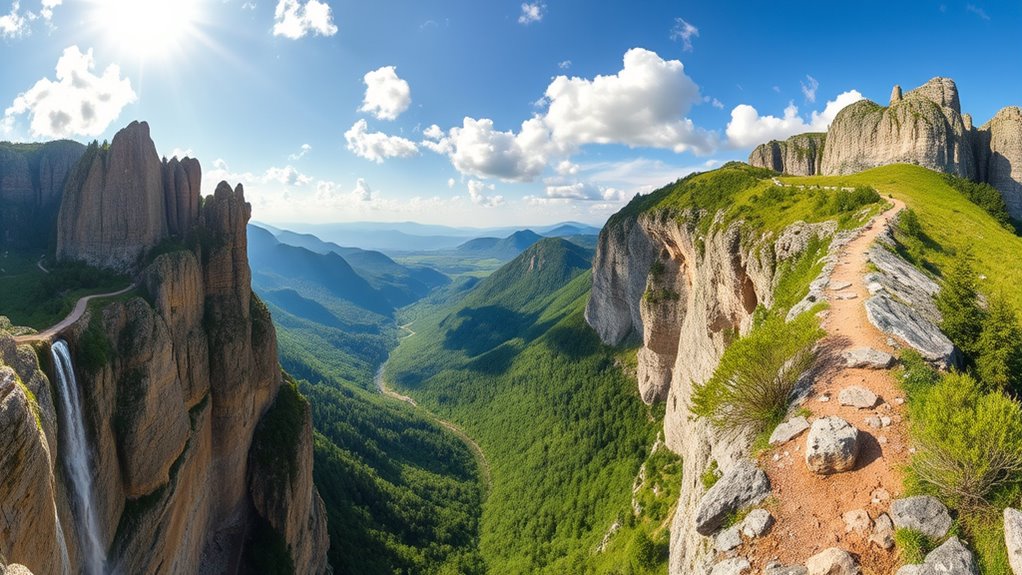 scenic mountain trail vistas