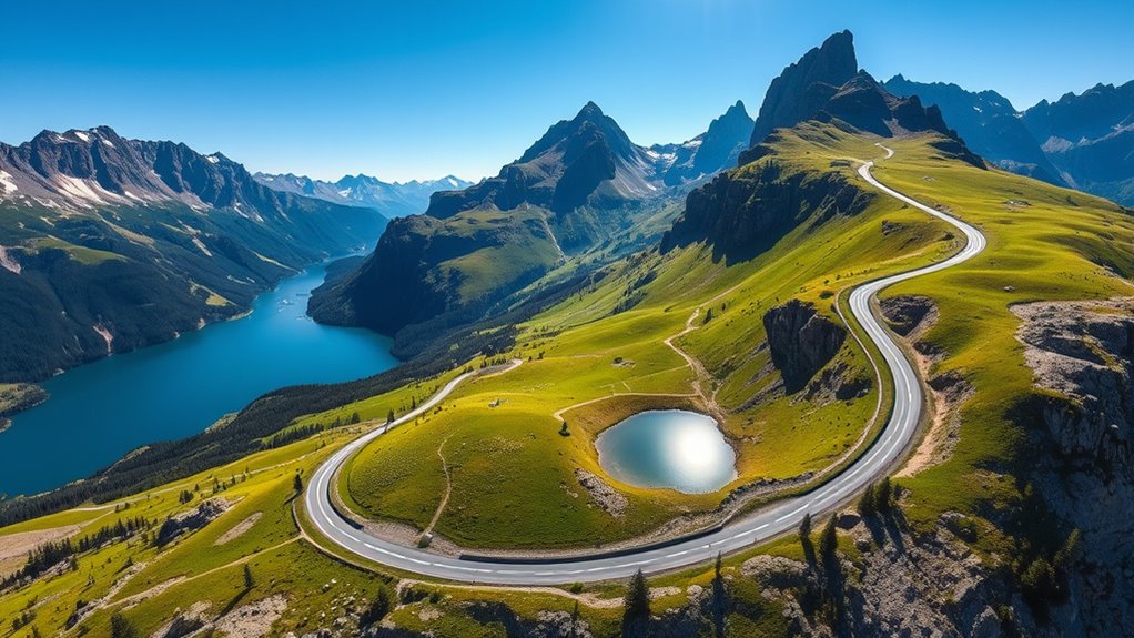 scenic mountain viewpoints and waterfalls