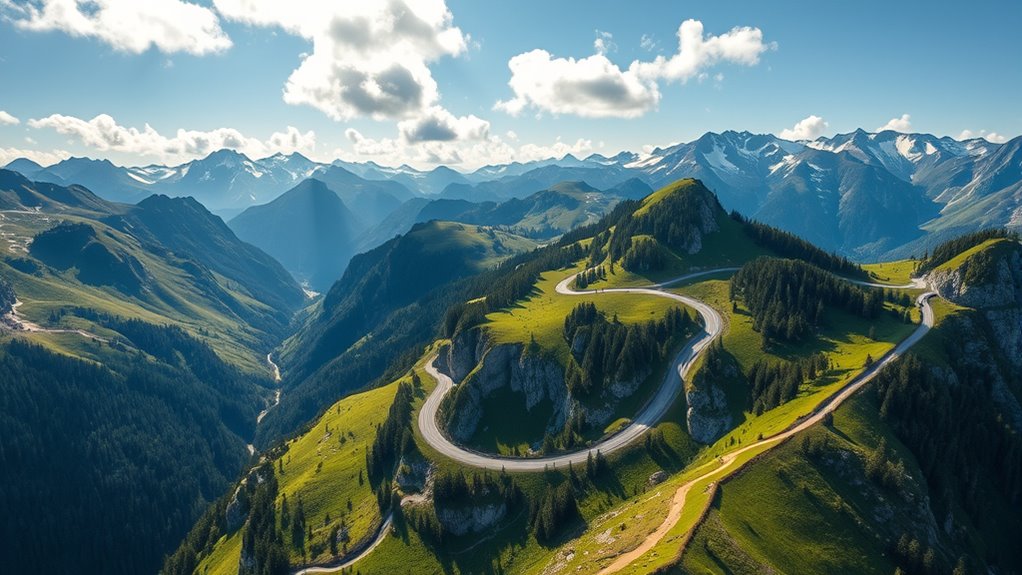 scenic romanian mountain route