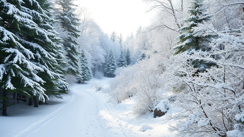 snowy mountain winter scenery
