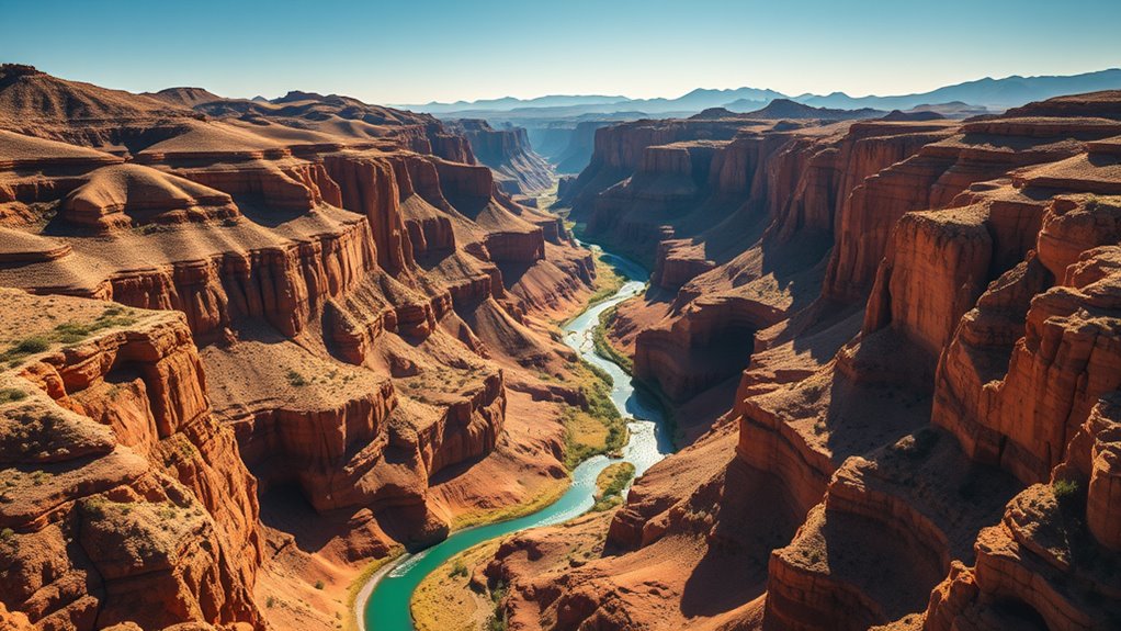 spectacular canyon cliffs waterfalls