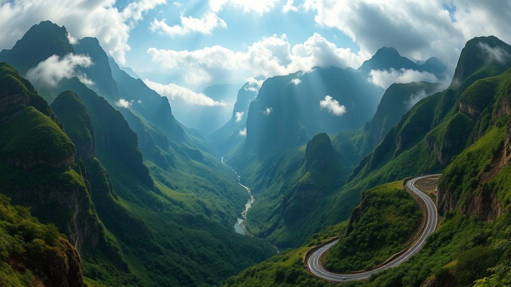 spectacular mountain pass vistas