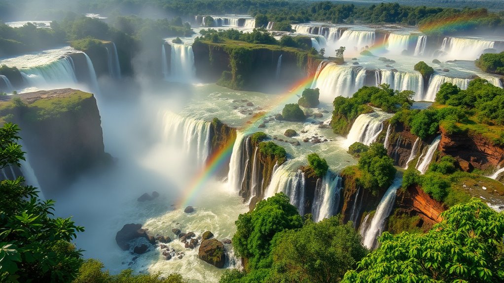 spectacular waterfalls and rainforest