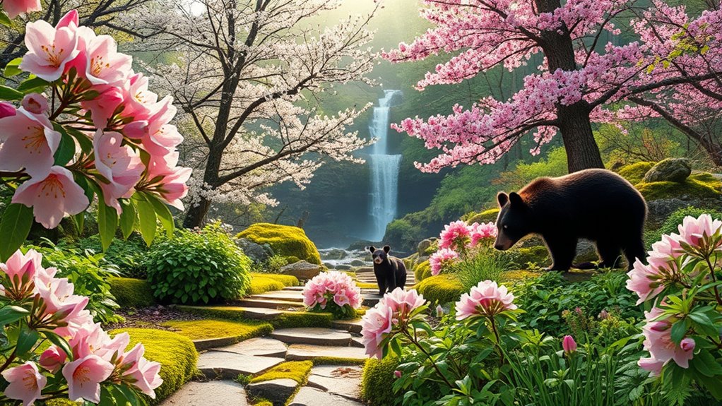 spring wildlife and wildflowers