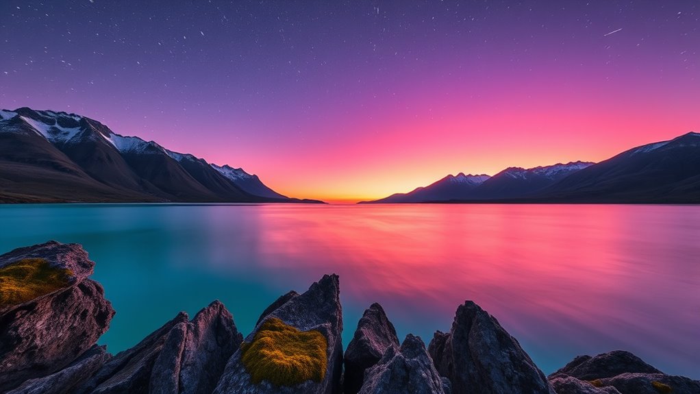 stargazing turquoise lake scenery