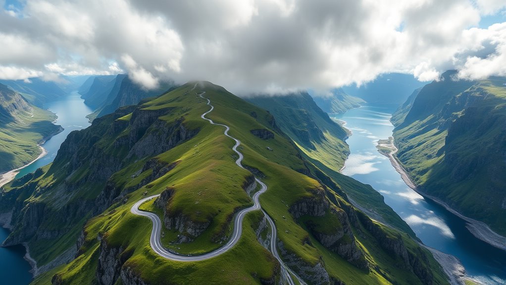steep winding mountain switchbacks