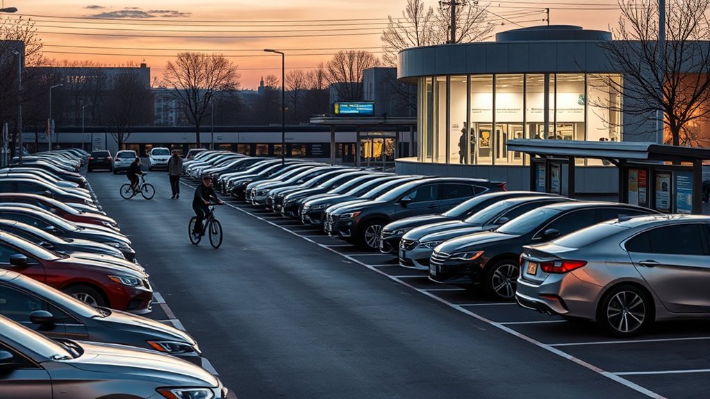 suburban parking and transit