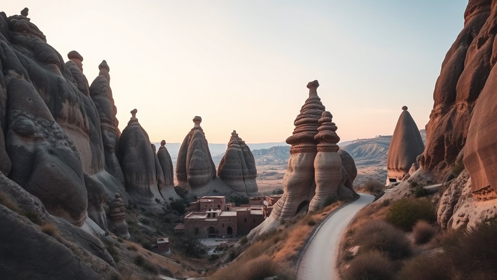 surreal fairy chimney landscape