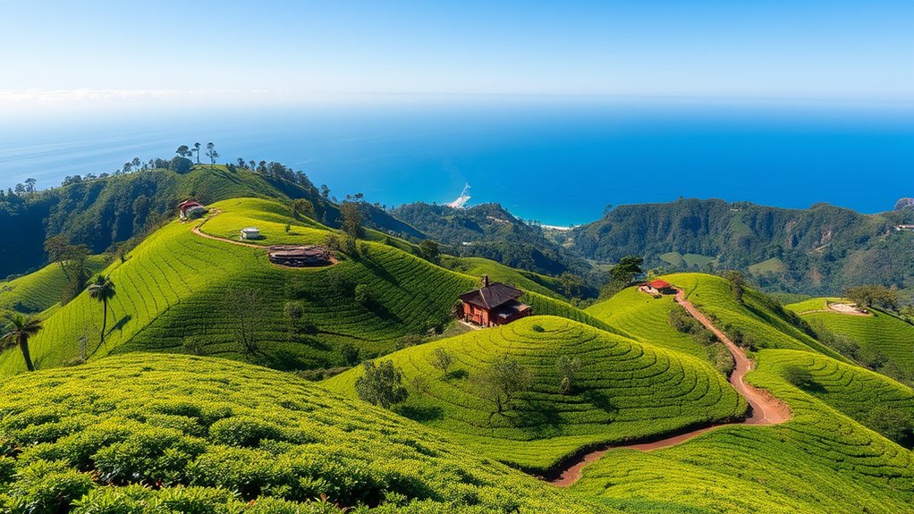 tea plantations and hill stations