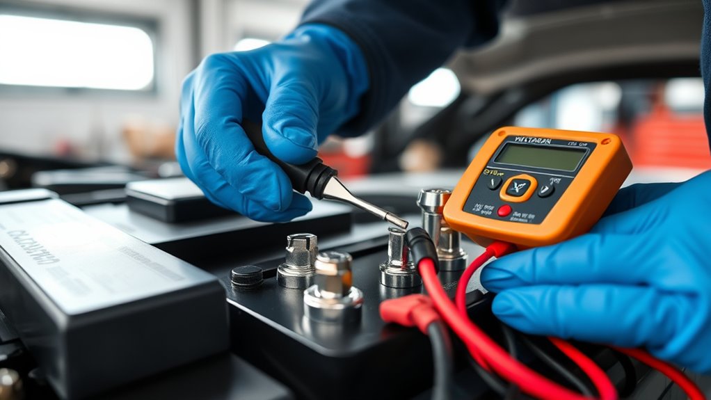 test clean replace battery