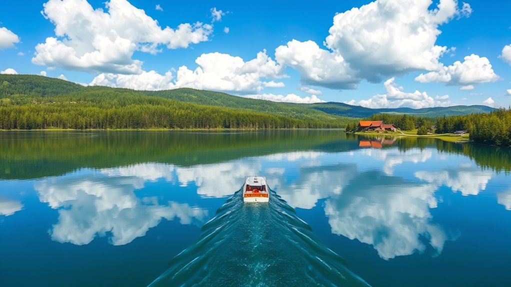 tranquil lakeside natural beauty