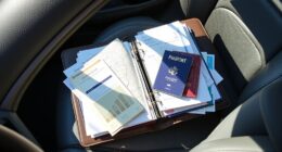 travel document organizer binder