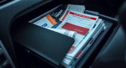 travel documents in binder
