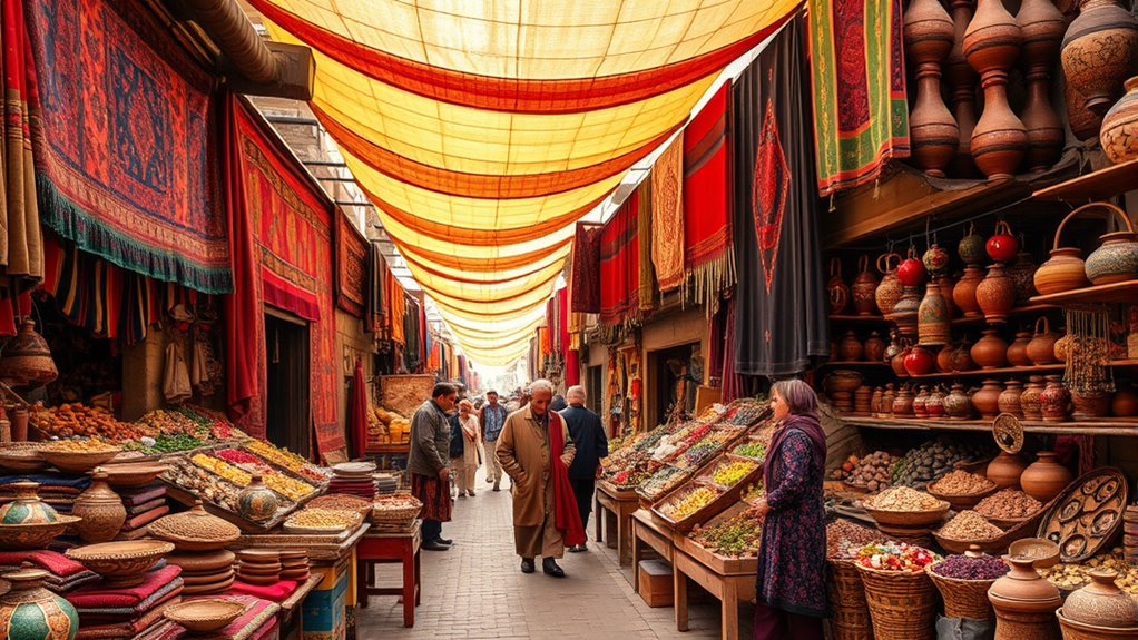 vibrant markets and crafts