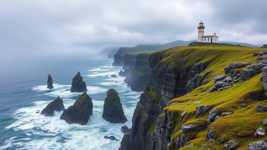 wild cliffs seabirds music