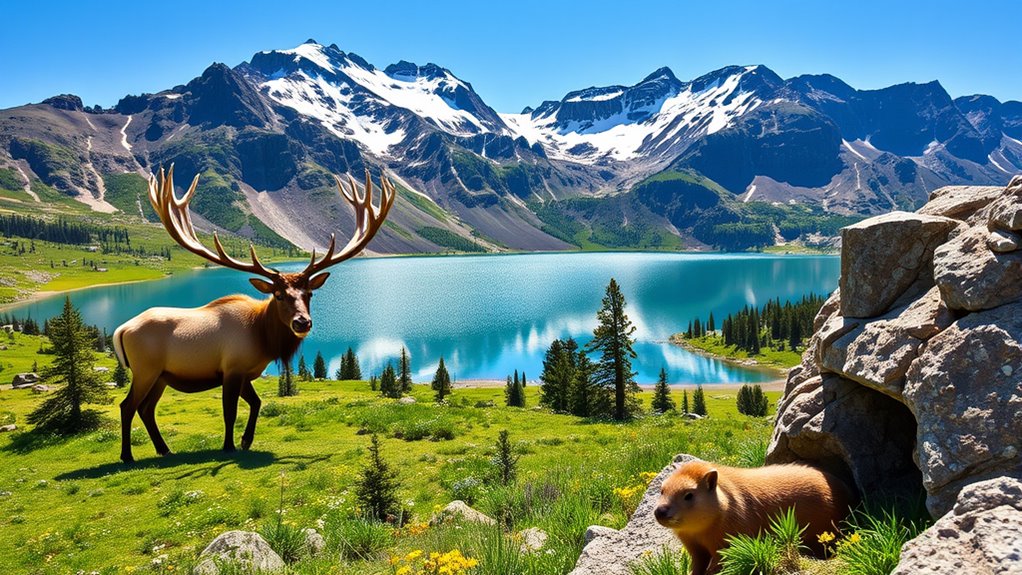 wildlife spotting in rocky mountains