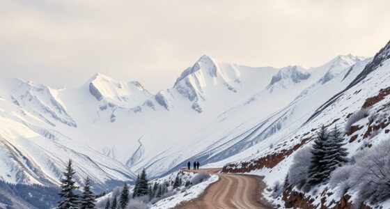 winter mountain crossing adventure