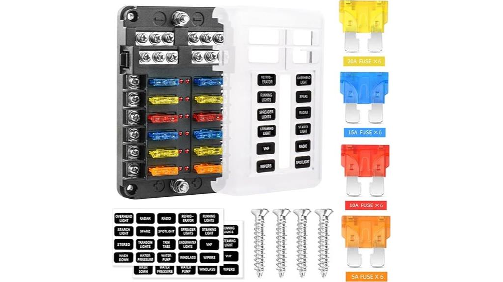 12 v fuse box indicator