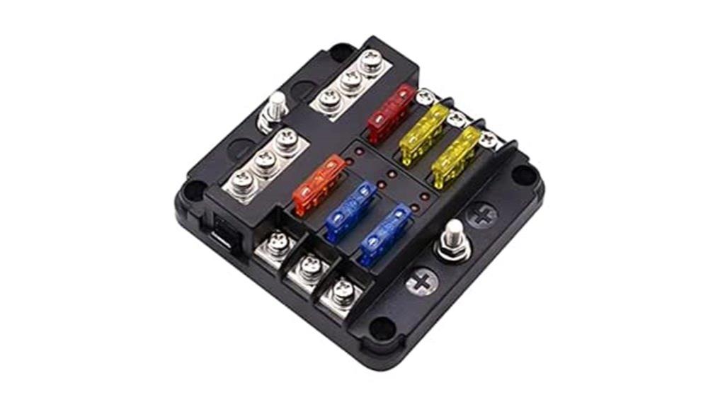 12v fuse block with led