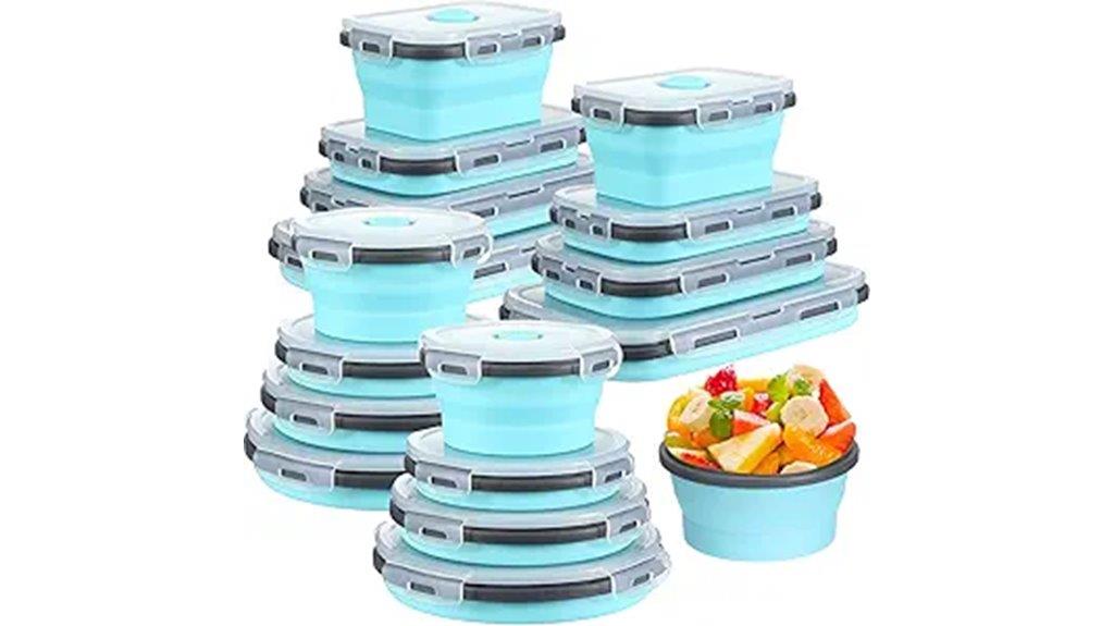 16 pack collapsible food containers