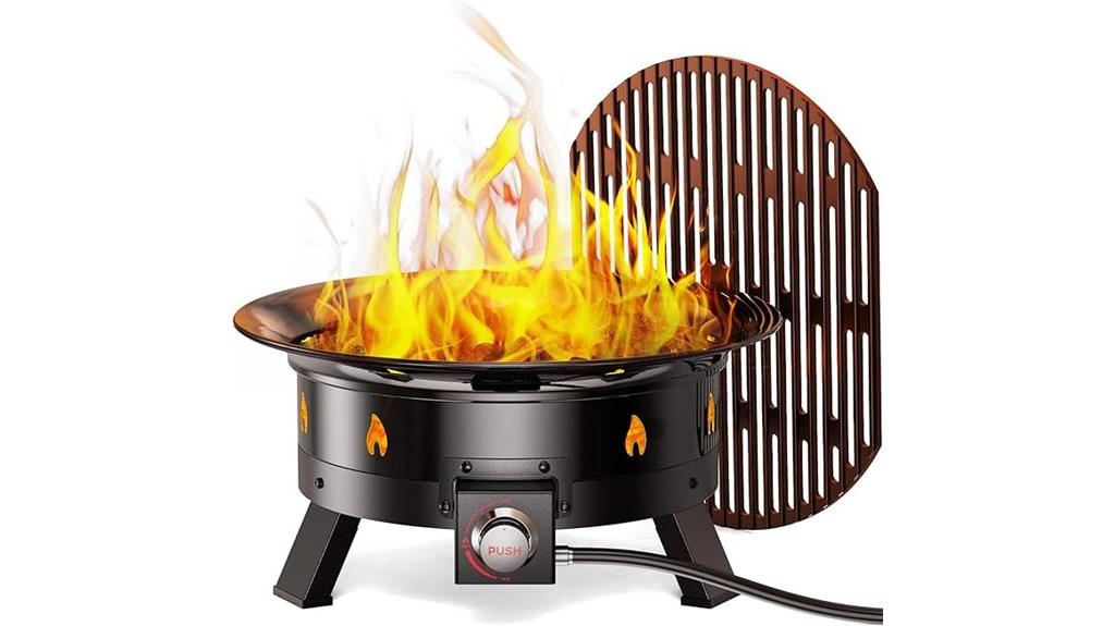 19 inch propane fire pit