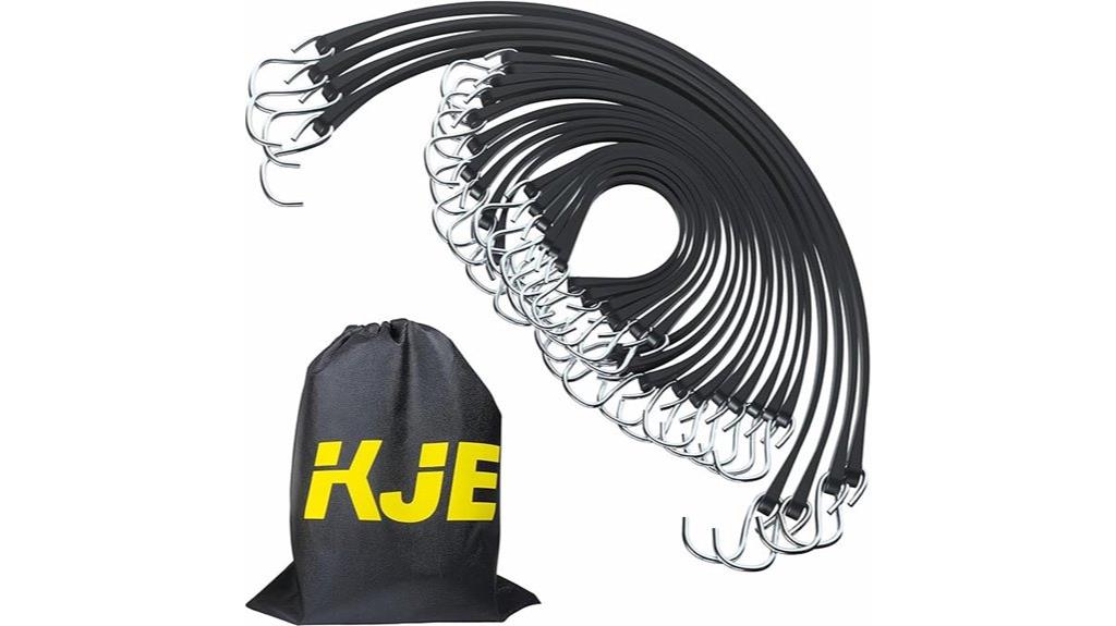 20 pack rubber bungee cords