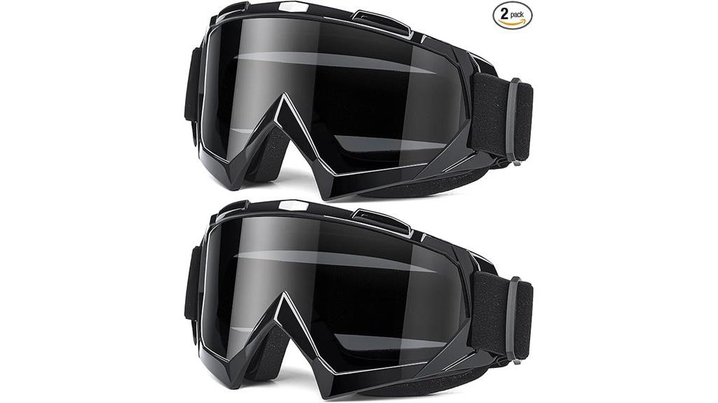 2 pack adult motorcycle goggles