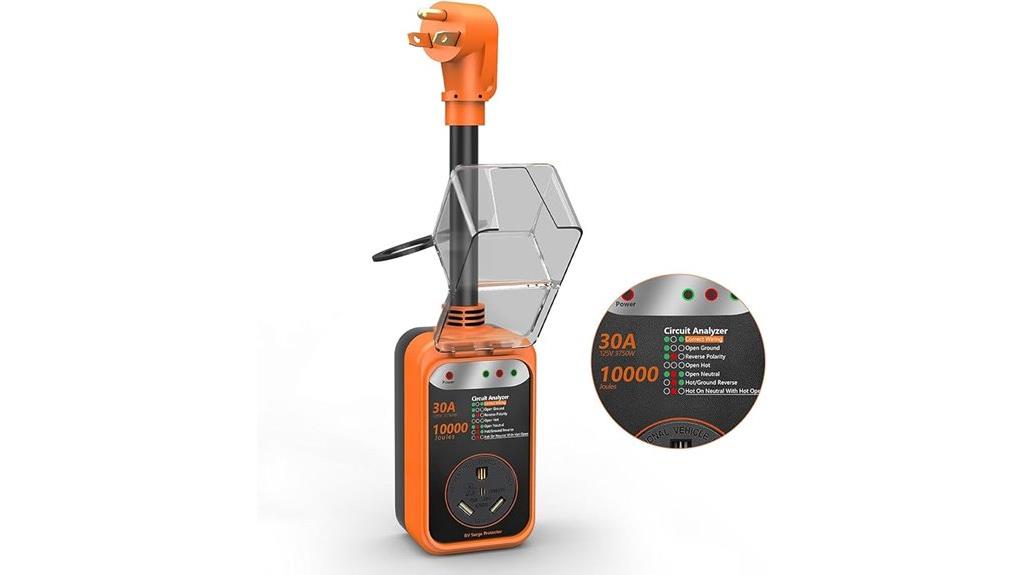 30 amp waterproof rv surge protector