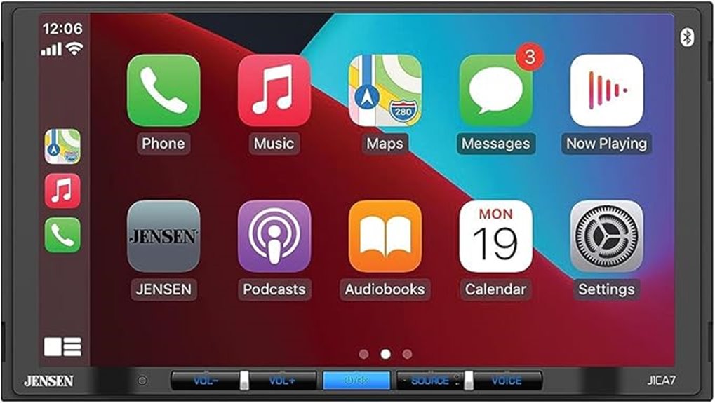 7 inch car stereo display
