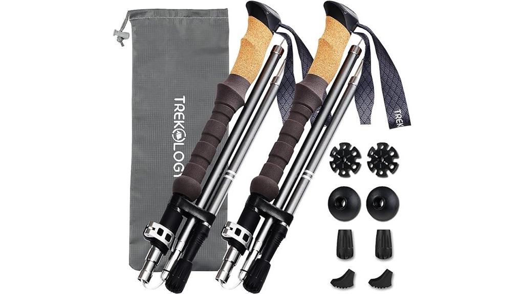 adjustable lightweight cork poles