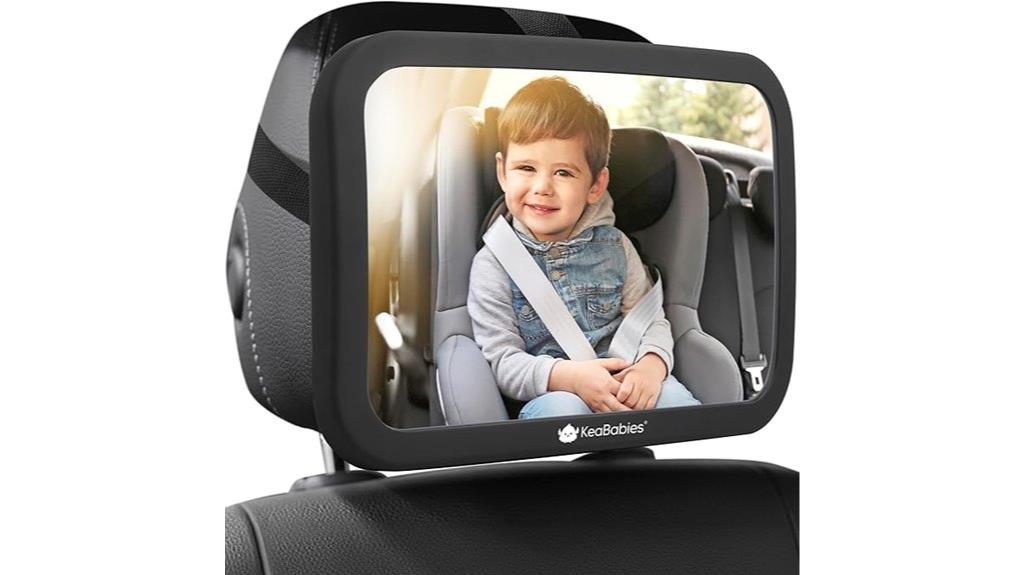 adjustable shatterproof baby mirror
