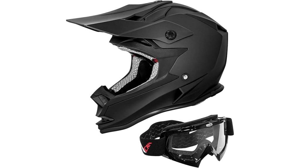 adult atv helmet with goggles