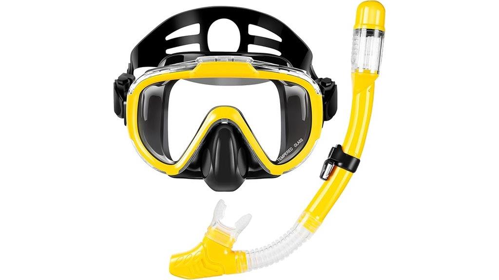 adult dry snorkel set