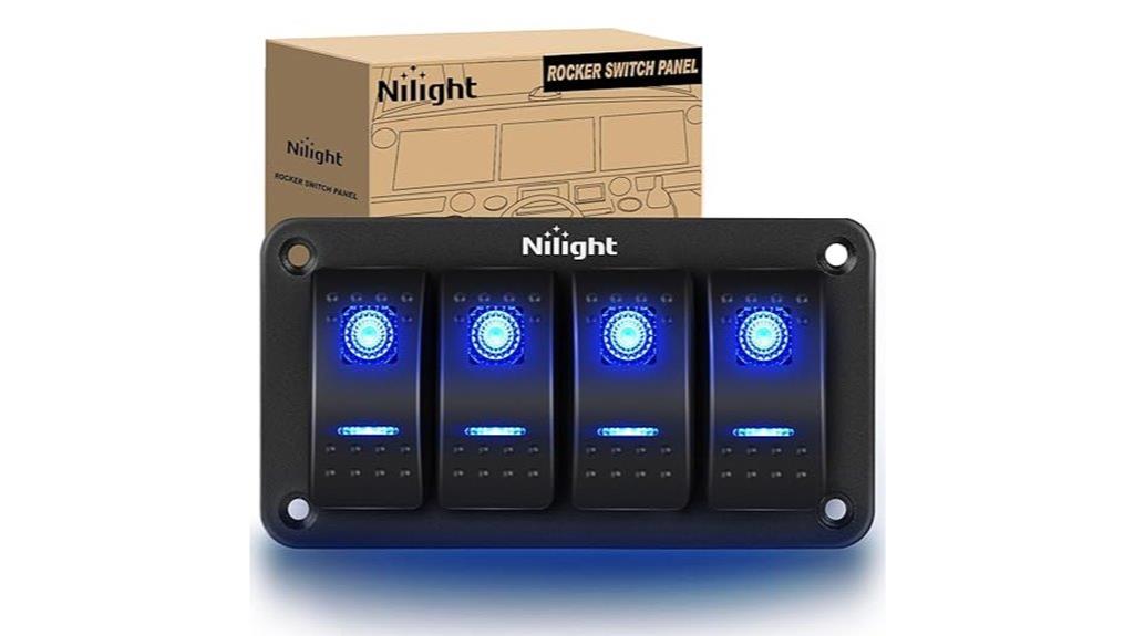 aluminum 4 gang switch panel