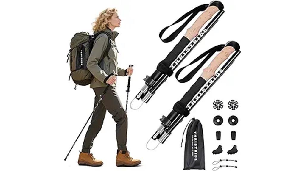 aluminum collapsible trekking poles