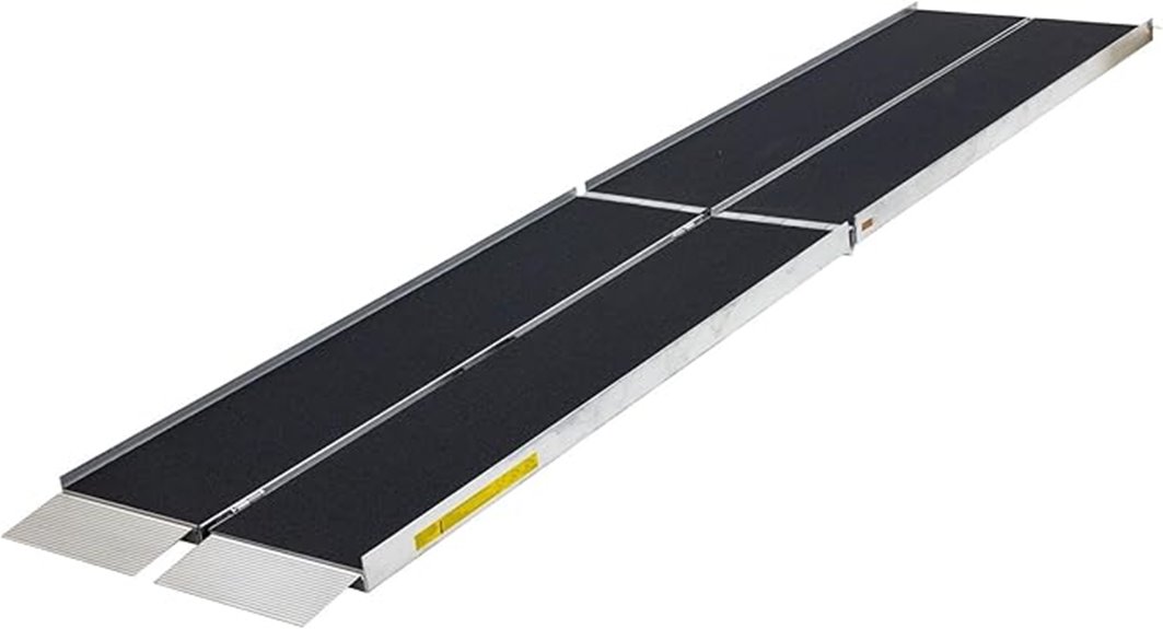 aluminum wheelchair ramp silver
