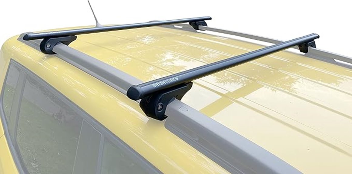 black universal roof crossbars