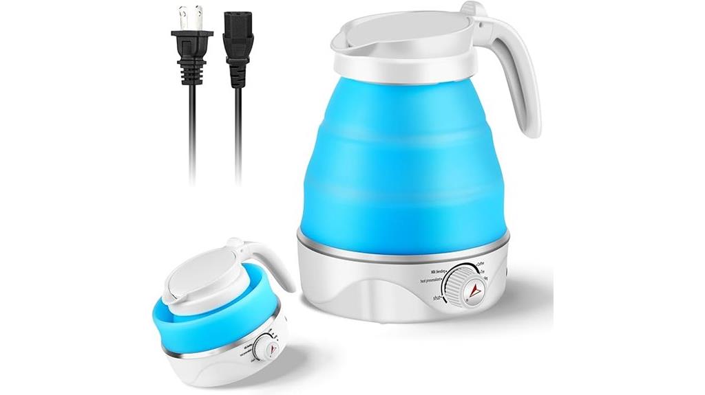 blue 600ml adjustable kettle
