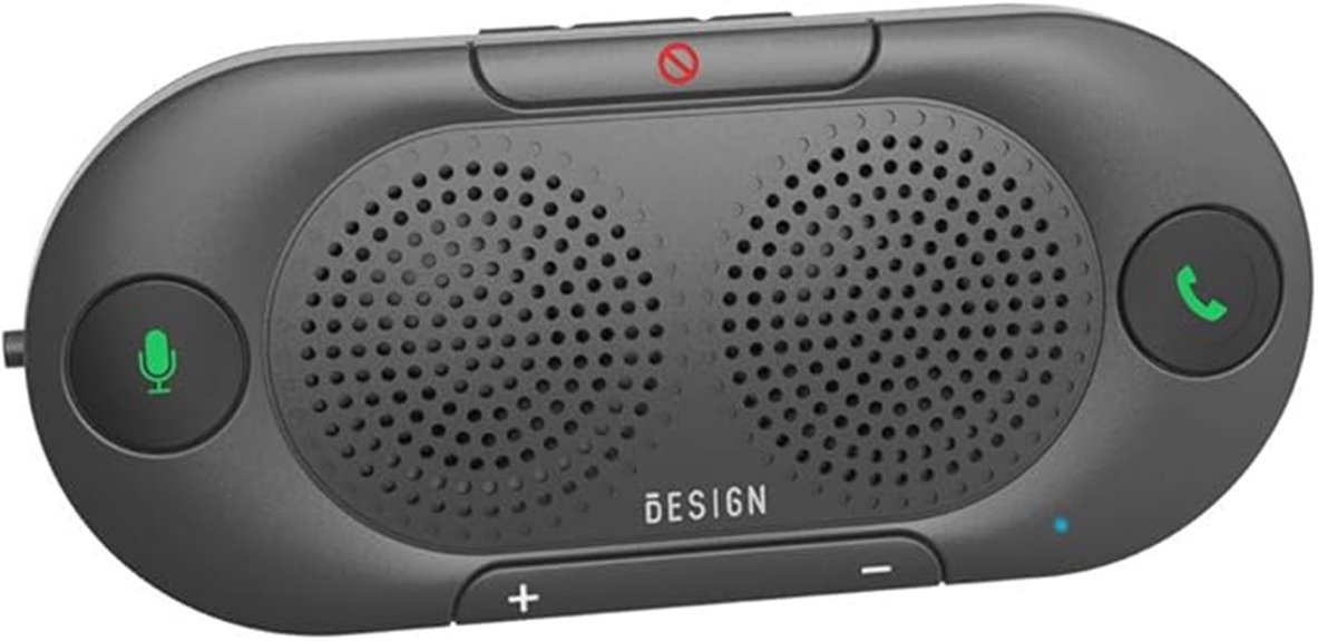 bluetooth car speakerphone with visor