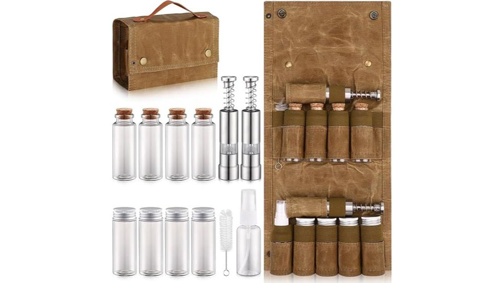 camping spice kit nine jars