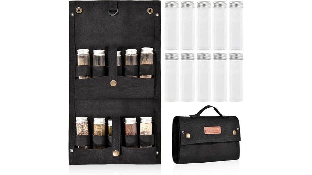 camping spice kit with containers